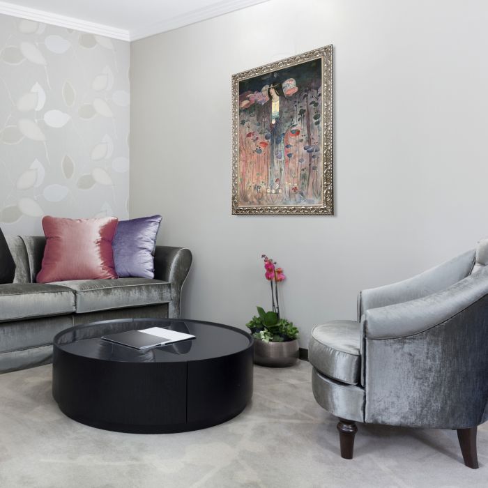 Untitled Pre-Framed - Rococo Silver 24"X36"