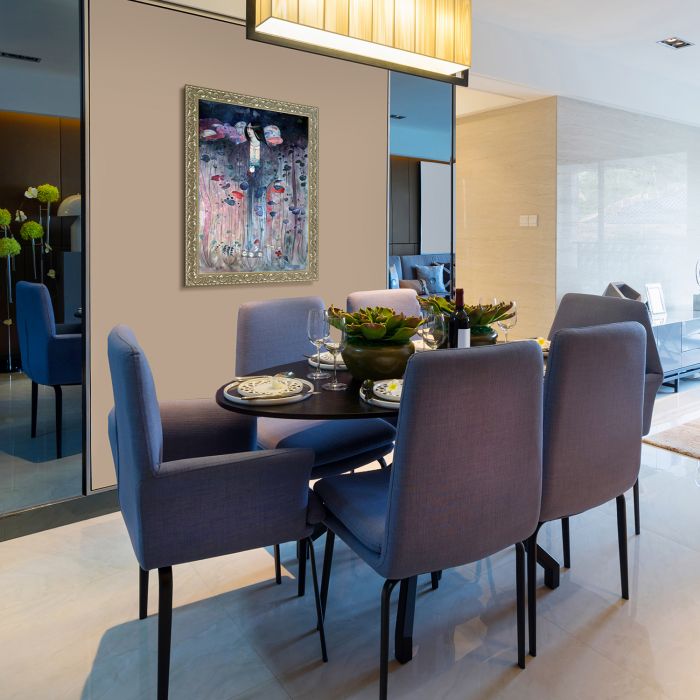 Untitled Pre-Framed - Rococo Silver 24"X36"