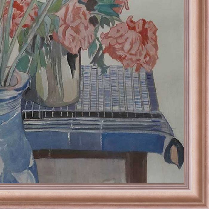 White Tulips Pre-Framed - Rose Gold Classico Frame 20" X 24"