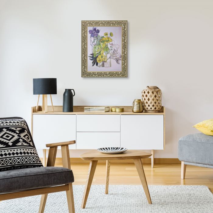 Spurge, Withyham Pre-Framed - Rococo Silver 16"X20"