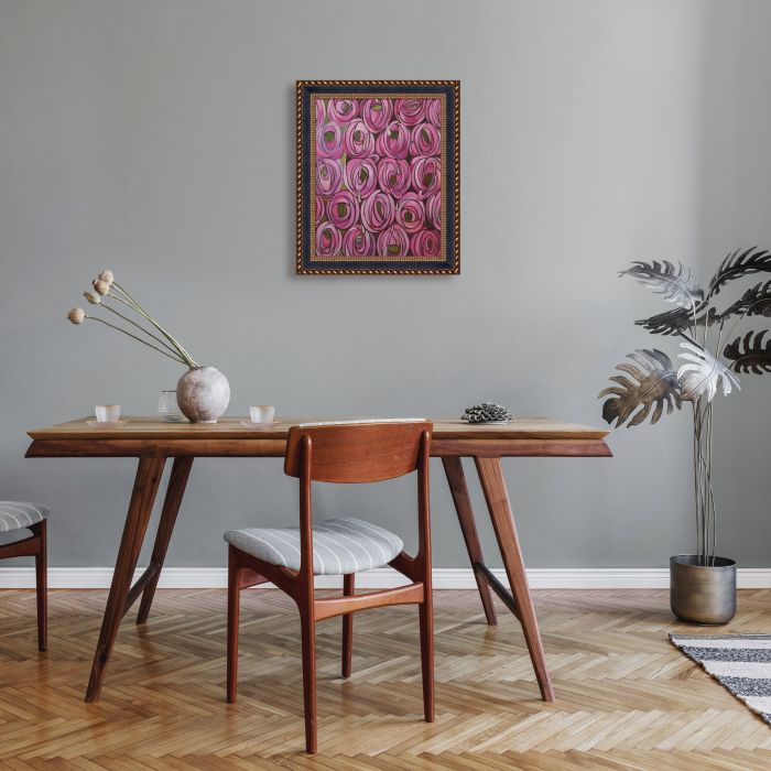 Roses Pre-Framed - Verona Black and Gold Braid 16"X20"