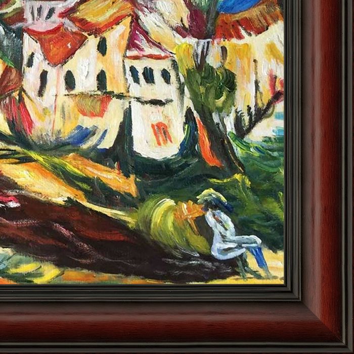 Leaning Tree Pre-framed - Grecian Wine Frame 20" X 24"