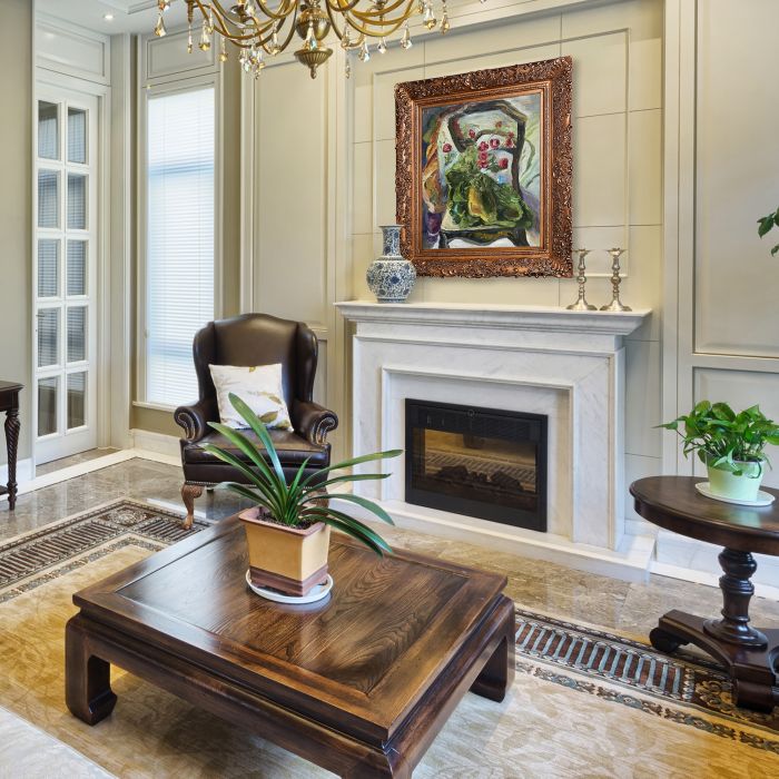 Flowers on a Chair Pre-framed - Burgeon Gold Frame 20"X24"