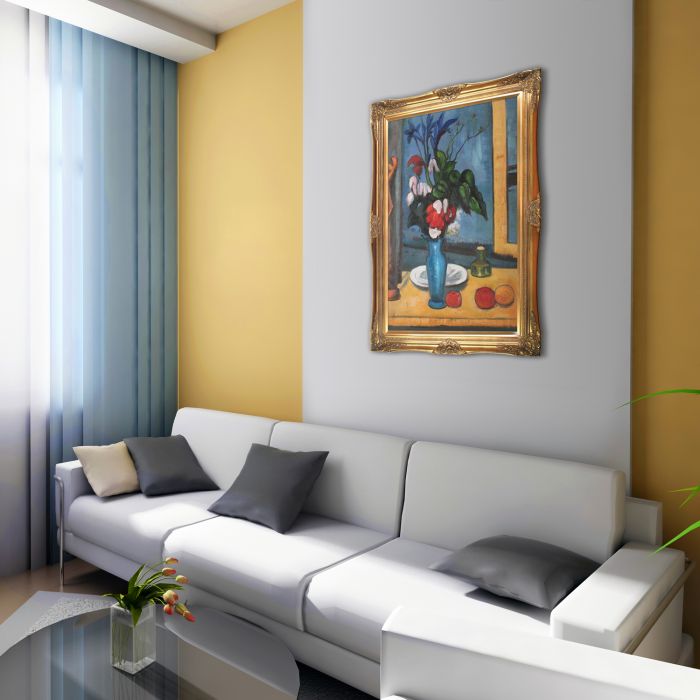 Le Vase Bleu Pre-Framed - Victorian Gold Frame 24"X36"