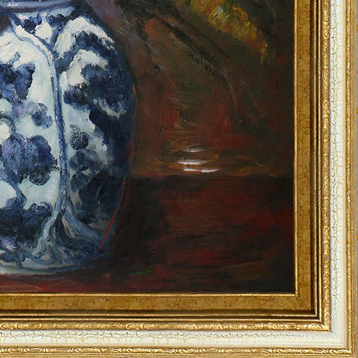 Dahlias Pre-Framed - Tuscan Crackle Frame 20"X24"