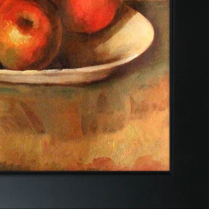 Still Life with Apples Pre-Framed - New Age Black Frame 20"X24"