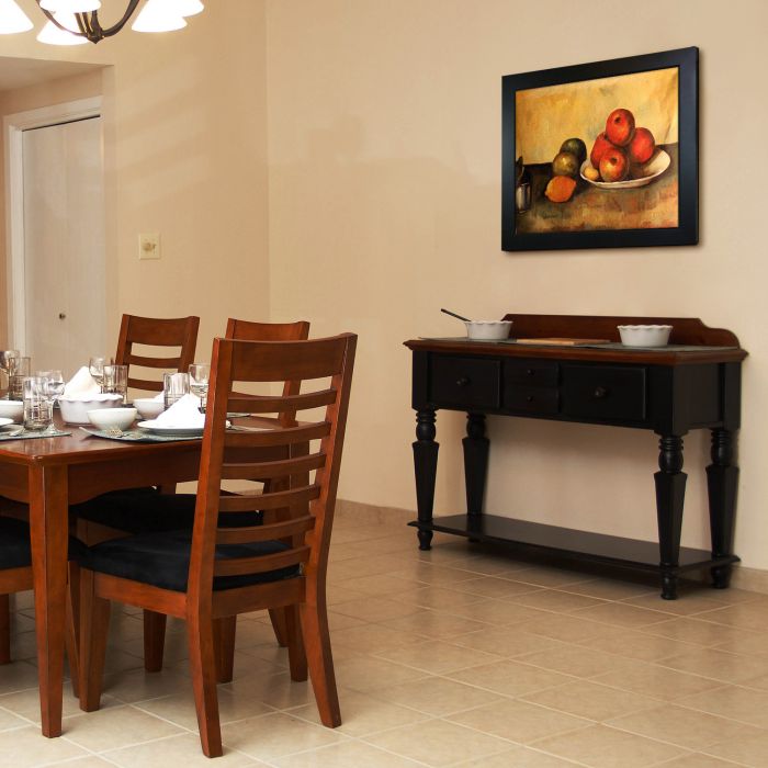 Still Life with Apples Pre-Framed - New Age Black Frame 20"X24"