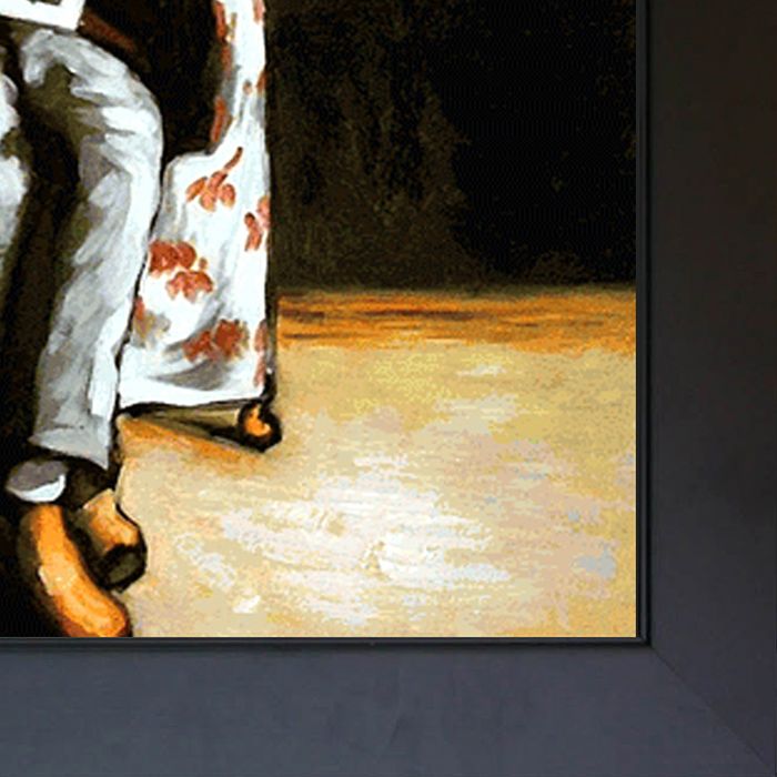 Artist's Father Reading - New Age Black Frame 20"X24"