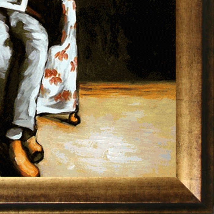 Artist's Father Reading - Athenian Gold Frame 20"X24"