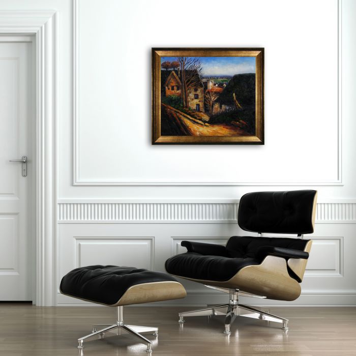 The House of the Hanged Man at Auvers Pre-Framed - Athenian Gold Frame 20"X24"