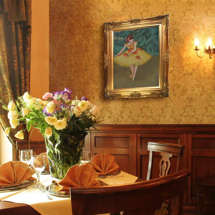 Dancer Making Points Pre-Framed - Victorian Gold Frame 20"X24"