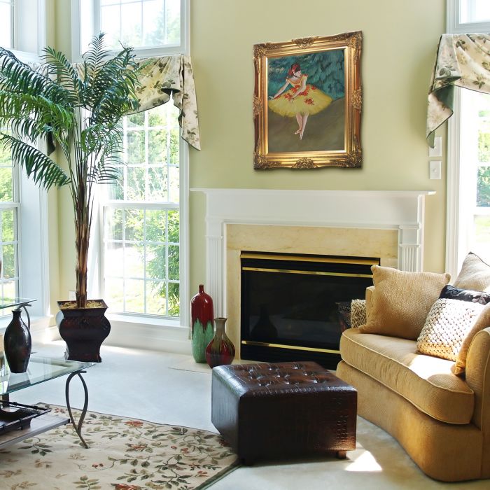 Dancer Making Points Pre-Framed - Victorian Gold Frame 20"X24"