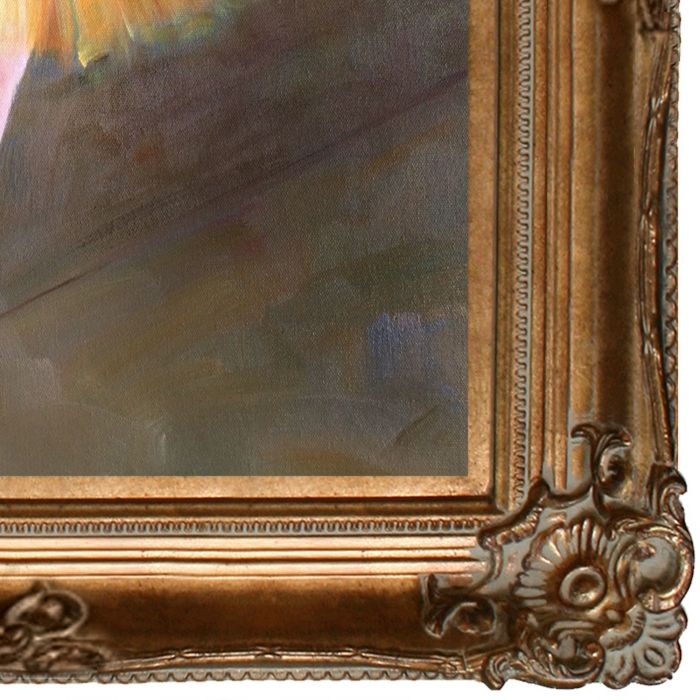 Dancer Making Points Pre-Framed - Renaissance Bronze Frame 20"X24"