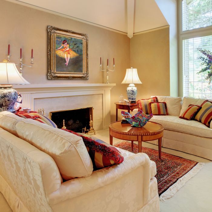 Dancer Making Points Pre-Framed - Renaissance Bronze Frame 20"X24"