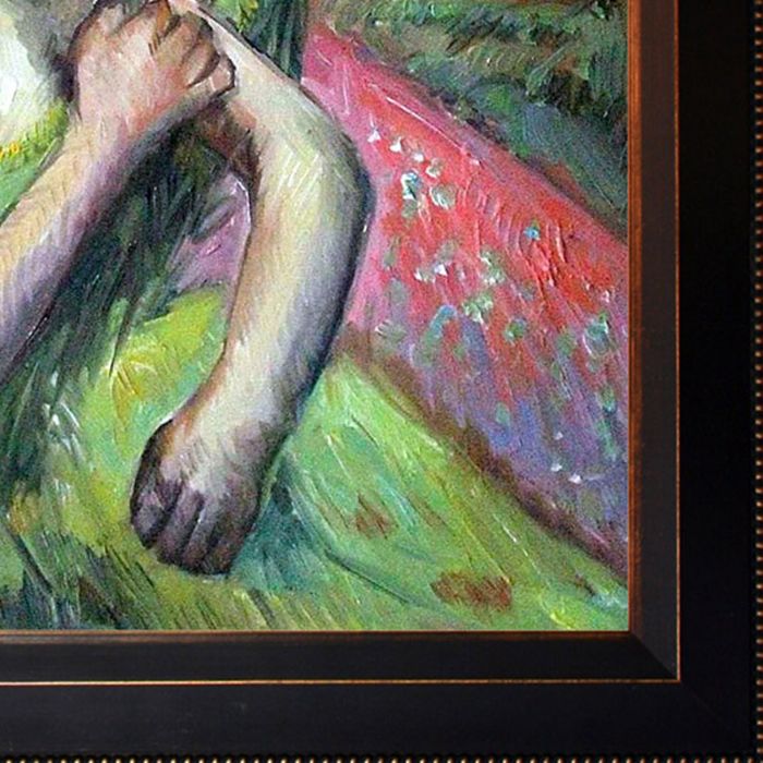 Ballerinas Adjusting Their Dresses Pre-Framed - Veine D'Or Bronze Angled Frame 20"X24"