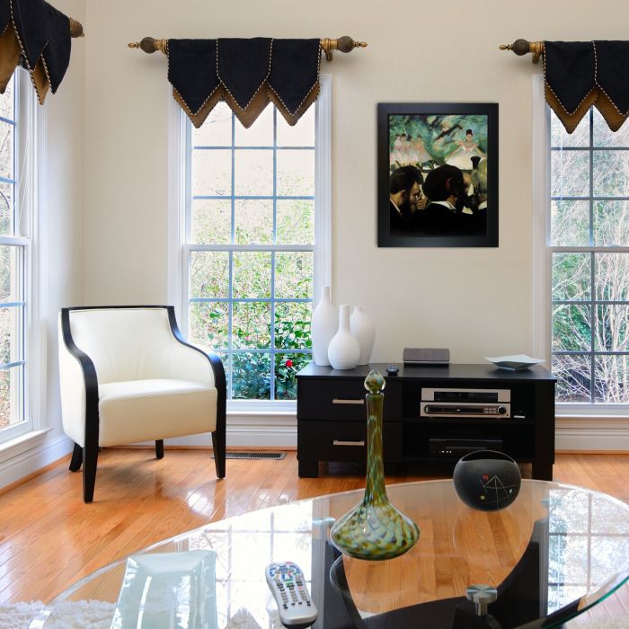 Musicians in the Orchestra Pre-framed - New Age Black Frame 20"X24"