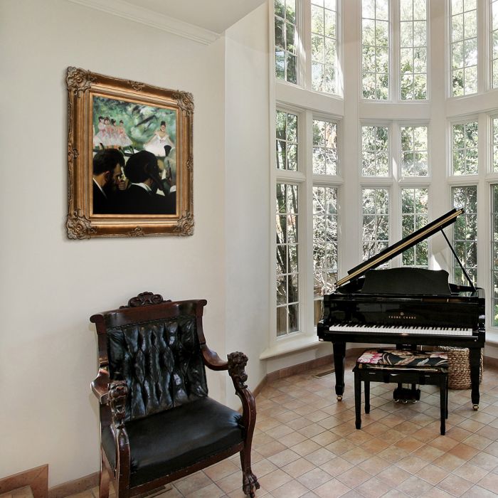 Musicians in the Orchestra Pre-framed - Renaissance Bronze Frame 20"X24"