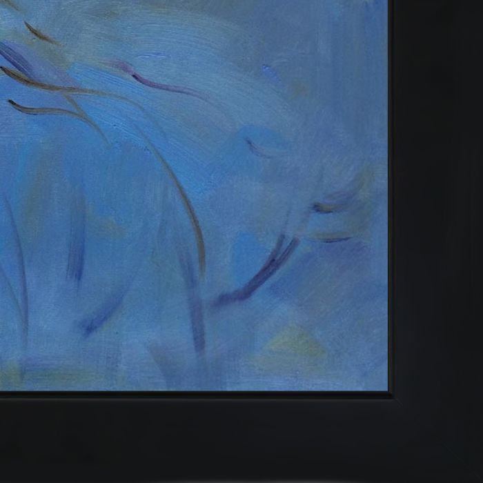 Seated Dancer in Profile Pre-Framed - New Age Black Frame 20"X24"