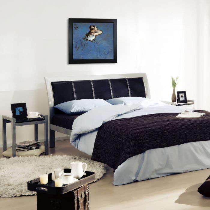 Seated Dancer in Profile Pre-Framed - New Age Black Frame 20"X24"