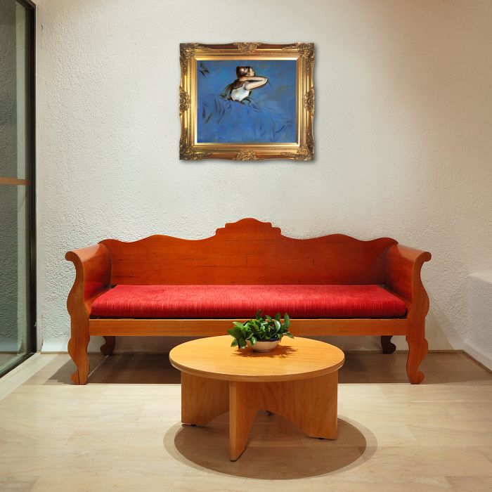 Seated Dancer in Profile Pre-Framed - Victorian Gold Frame 20"X24"