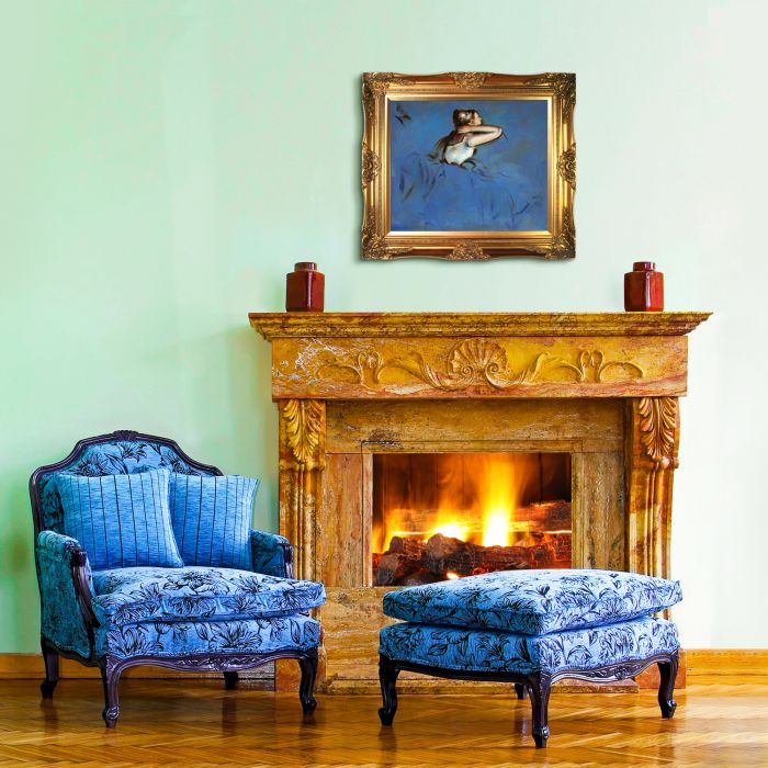 Seated Dancer in Profile Pre-Framed - Victorian Gold Frame 20"X24"