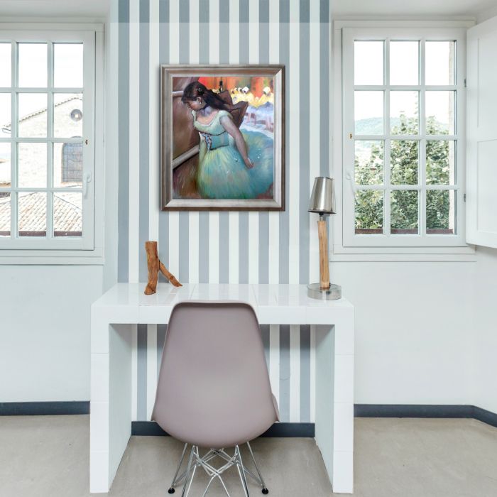 The Entrance of the Masked Dancers (detail) Pre-Framed - Athenian Silver Frame 20"X24"