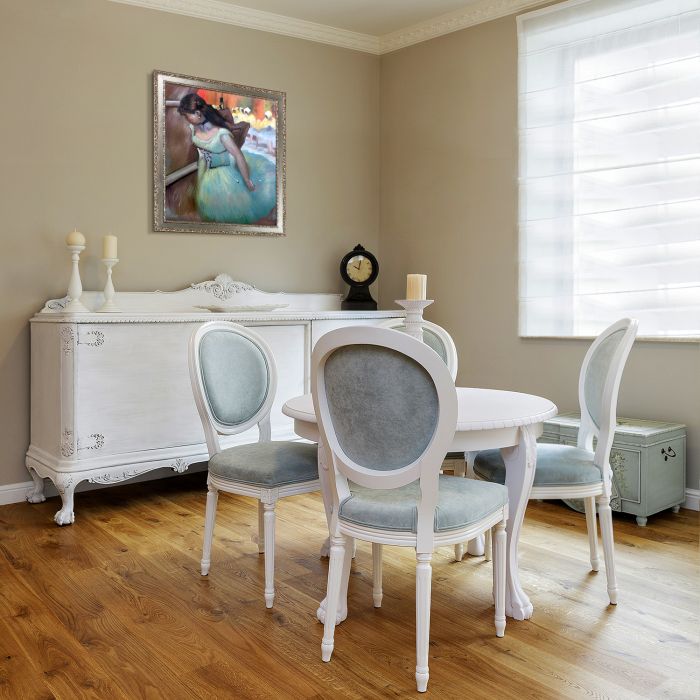 The Entrance of the Masked Dancers (detail) Pre-Framed - Versailles Silver Salon Frame 20" X 24"