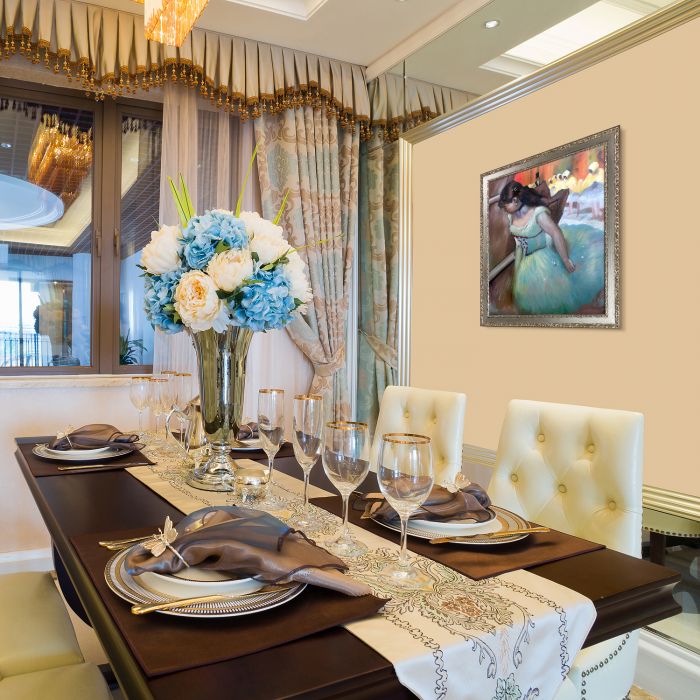 The Entrance of the Masked Dancers (detail) Pre-Framed - Versailles Silver Salon Frame 20" X 24"