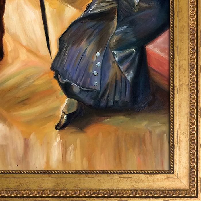 Mary Cassatt at the Louvre Pre-Framed - Versailles Gold King Frame 24" X 36"