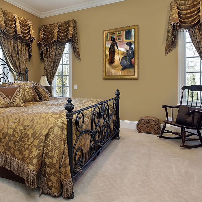 Mary Cassatt at the Louvre Pre-Framed - Versailles Gold King Frame 24" X 36"