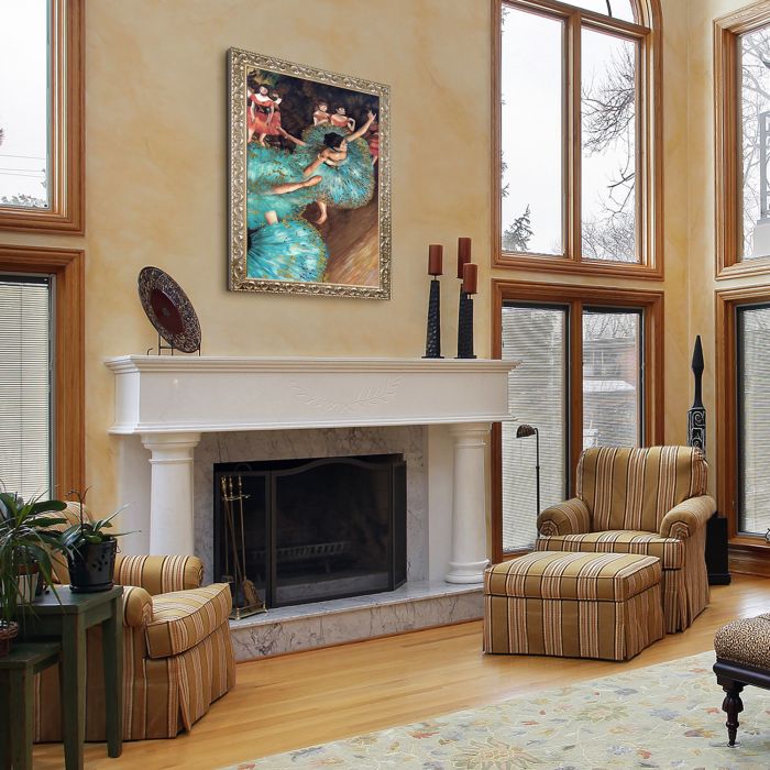 The Green Dancer, 1879 (Luxury Line) Pre-Framed - Rococo Silver 24"X36"