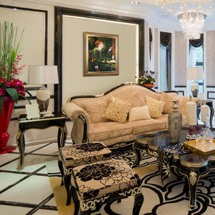 Veronica Veronese Pre-Framed - Elegant Gold Frame 20"X24"