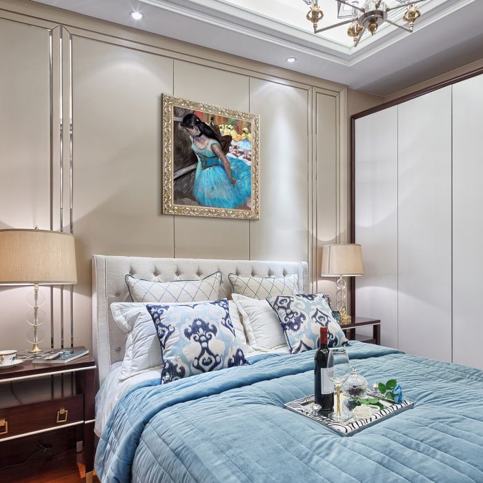 The Entrance of the Masked Dancers (detail) (Luxury Line) Pre-Framed - Rococo Silver 20"X24"