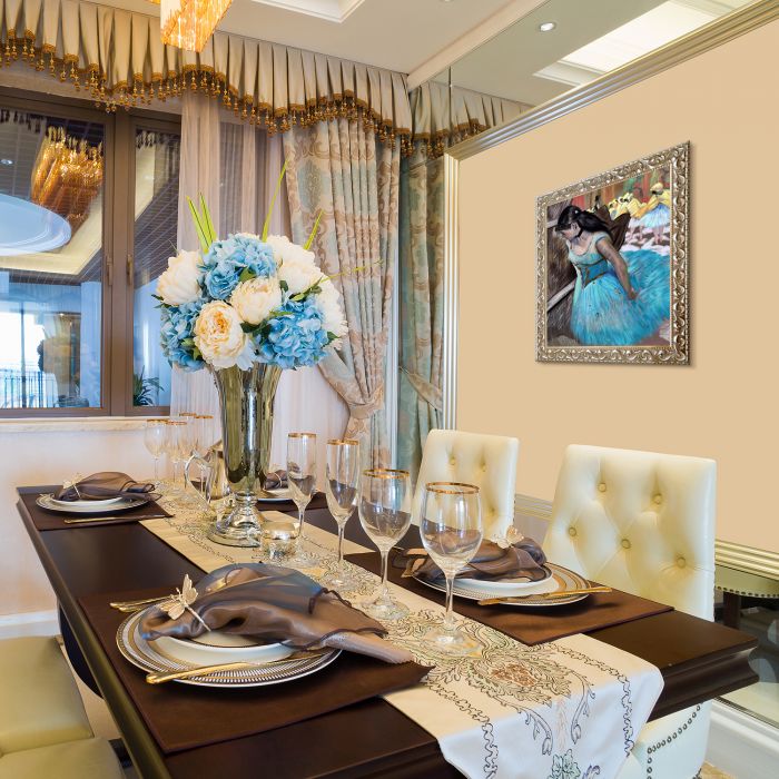 The Entrance of the Masked Dancers (detail) (Luxury Line) Pre-Framed - Rococo Silver 20"X24"