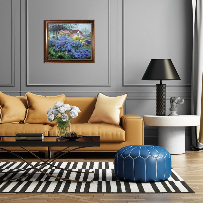 The Asters, 1906 Pre-Framed - Verona Cafe Frame 20"X24"