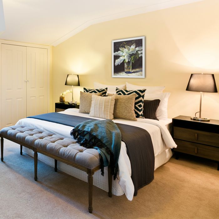 Lilacs in a Vase Pre-Framed - Moderne Blanc Frame 20" X 24"