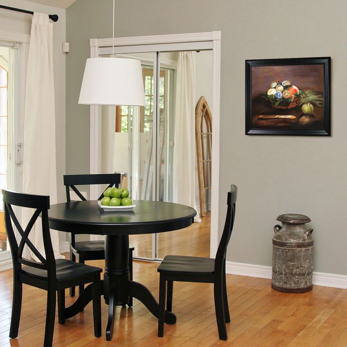 Basket of Fruit Pre-Framed - Black Matte Frame 20"X24"