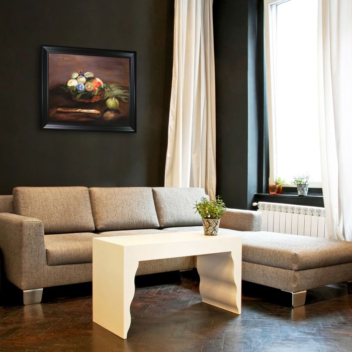 Basket of Fruit Pre-Framed - Black Matte Frame 20"X24"