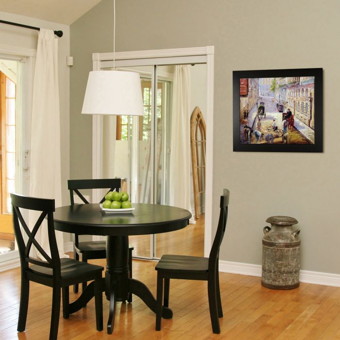 Rue Mosnier with Road Menders Pre-Framed - New Age Black Frame 20"X24"