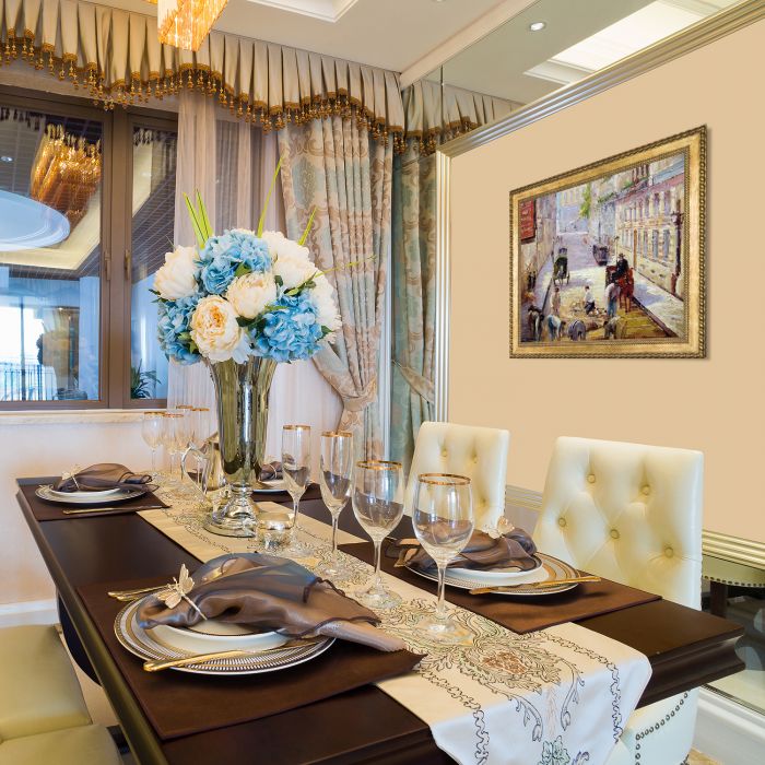 Rue Mosnier with Road Menders Pre-Framed - Verona Gold Braid Frame 20"X24"