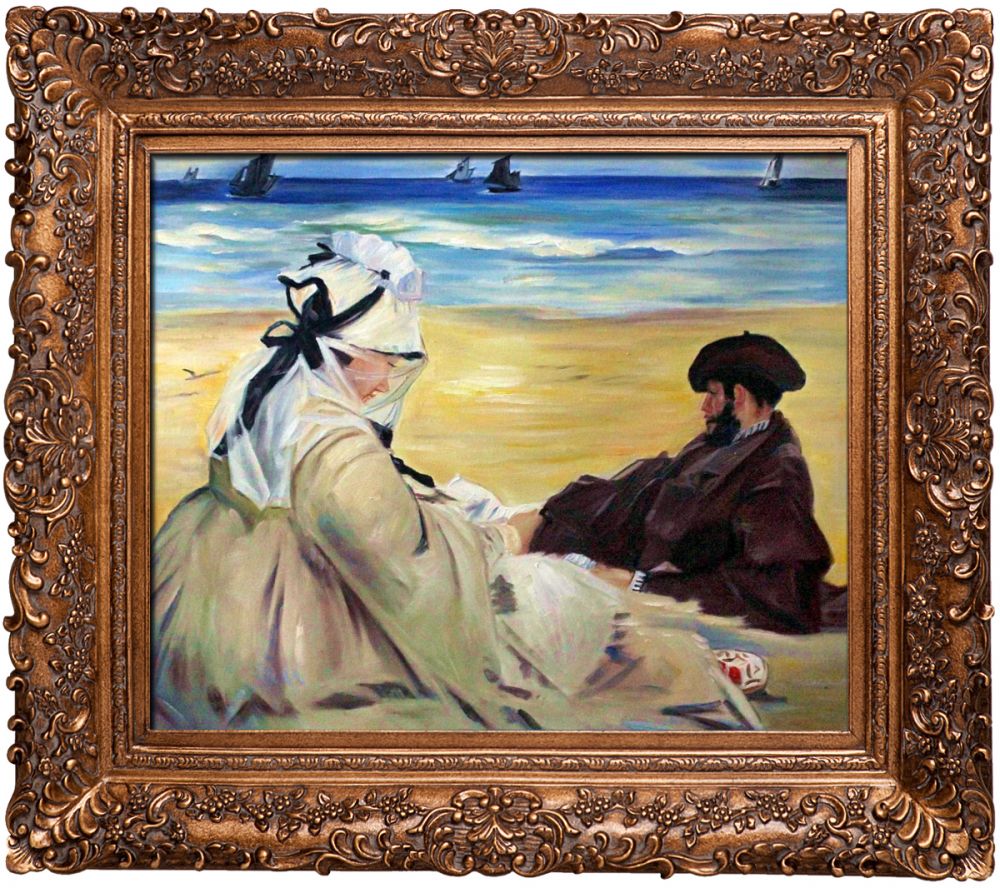 On the Beach Pre-Framed - Burgeon Gold Frame 20"X24"