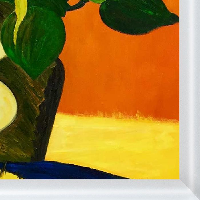 Lilacs Pre-Framed - Moderne Blanc Frame 20" X 24"