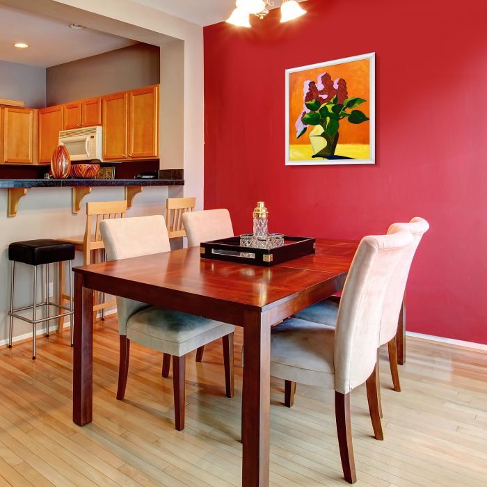 Lilacs Pre-Framed - Moderne Blanc Frame 20" X 24"