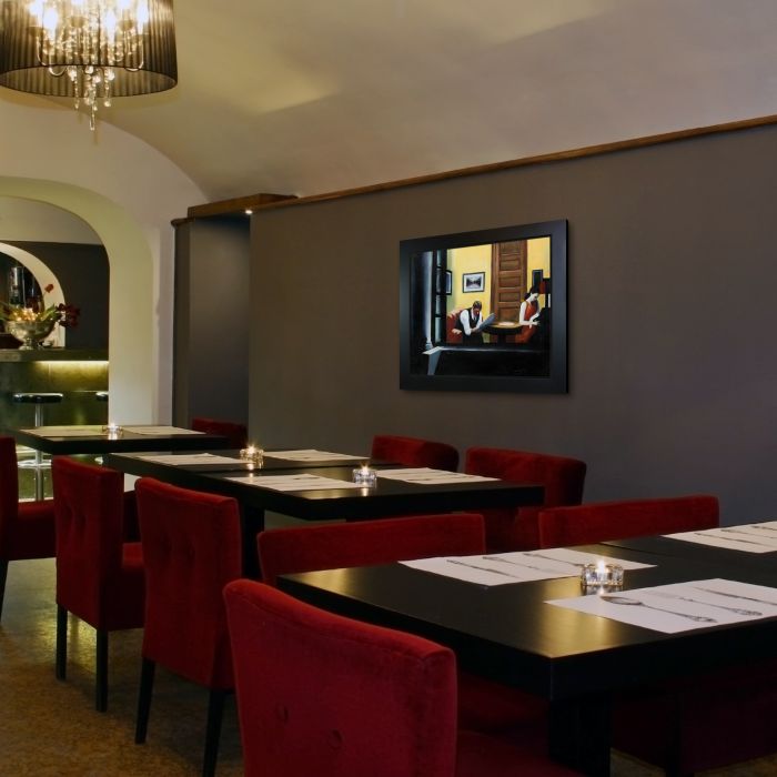 Room in New York Pre-Framed - New Age Black Frame 20"X24"