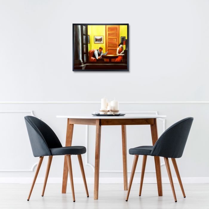 Room in New York Pre-Framed - Studio Black Wood Frame 20"X24"