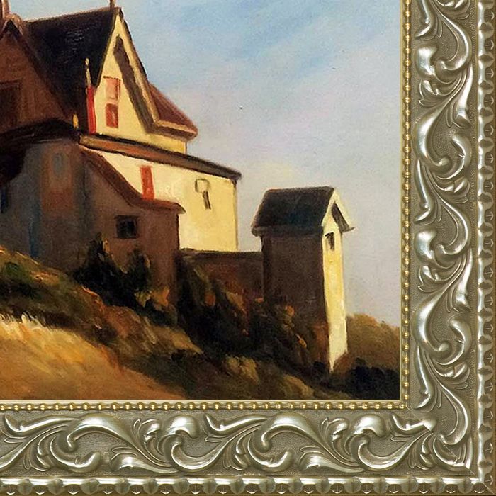 Lighthouse at Two Lights Pre-Framed - Rococo Silver 20"X24"