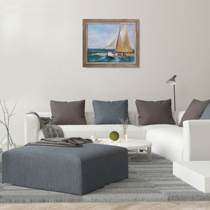 The Martha McKean of Wellfleet Pre-Framed - Miramar Distressed Charcoal Grey Frame 20" X 24"