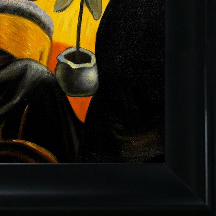 New York Restaurant Pre-Framed - Black Matte King Frame 20"X24"