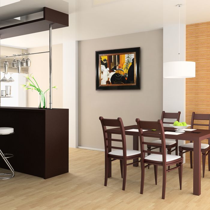 New York Restaurant Pre-Framed - Opulent Frame 20"X24"