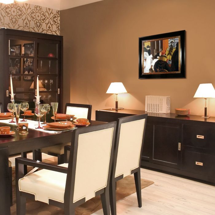 New York Restaurant Pre-Framed - Opulent Frame 20"X24"